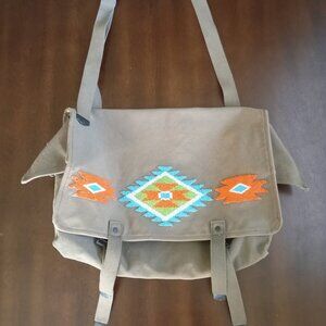 Denim Supply Aztec beaded native crossbody messenger bag rrl ralph